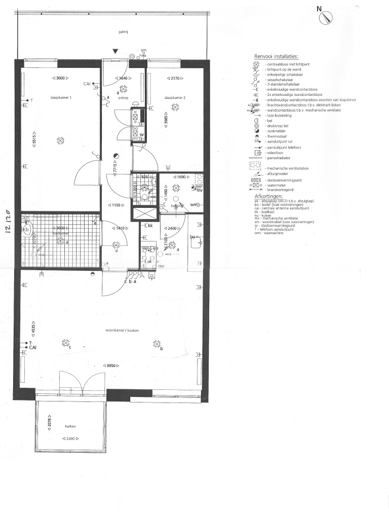 Plattegrond appartement